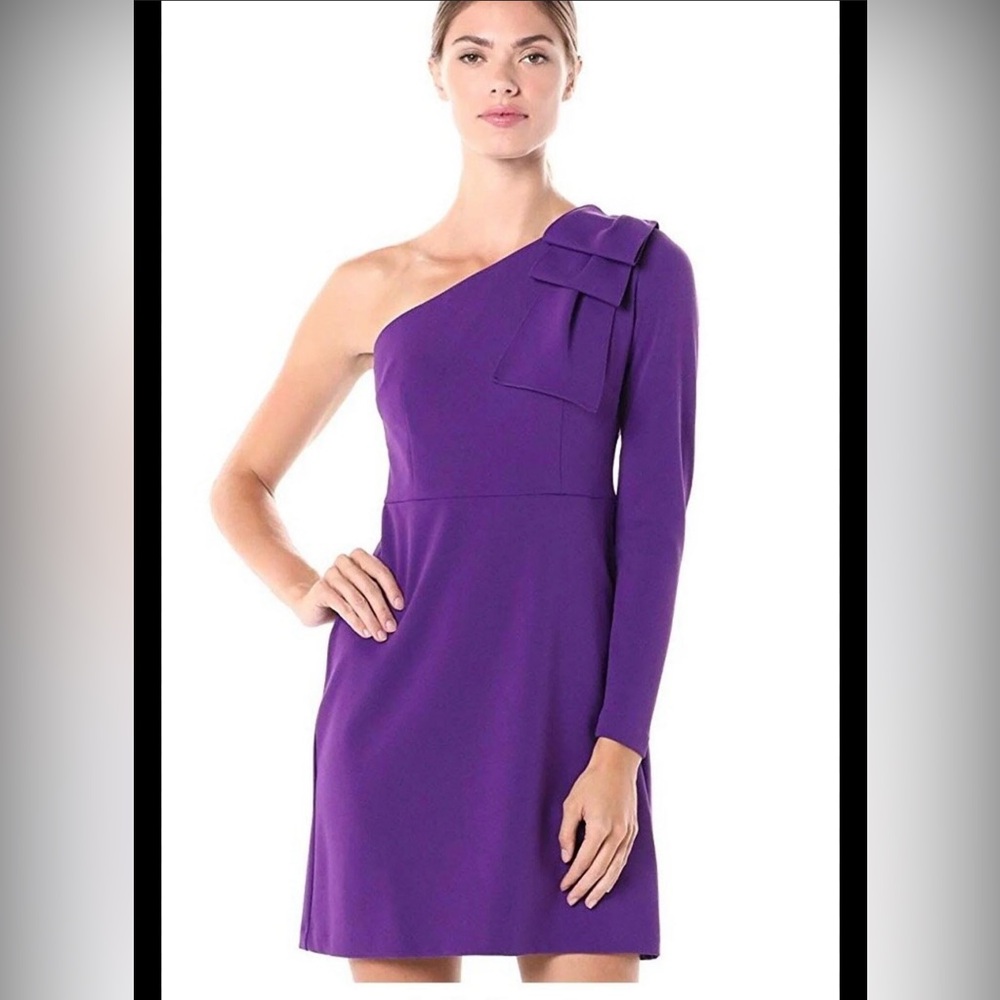 One-Shoulder Purple Mini Dress